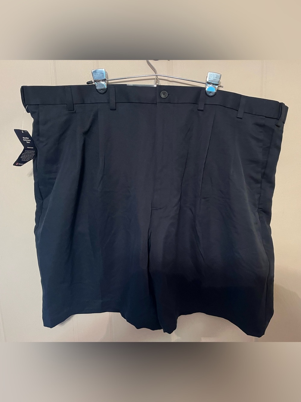 Roundtree & Yorke Navy Flat-Front Men's Dress Shorts